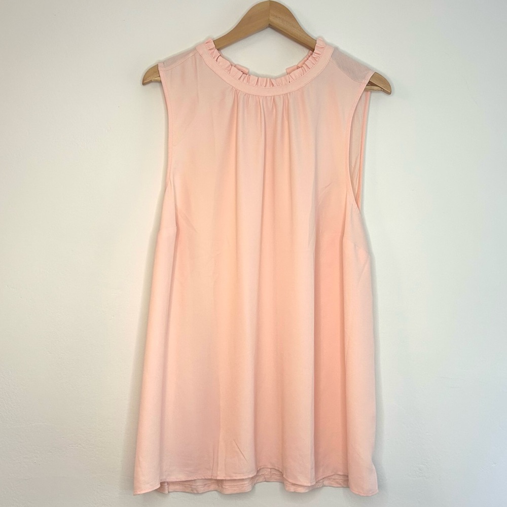 Loft plus ruffle neck top